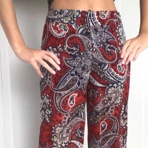 Papaya Palazzo Pants Paisley Wide Leg High Waisted Semi Sheer Festival